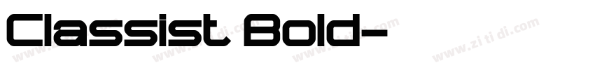 Classist Bold字体转换